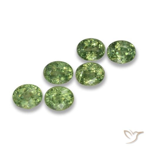2.20ctw Naturale Verde foresta Granato demantoide, Ovale, VS