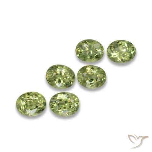 2.06ctw Naturale Verde oliva Granato demantoide, Ovale, VS