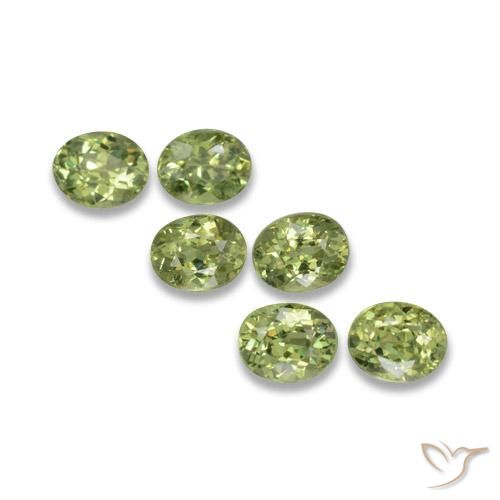 Gemme di Granato demantoide Verde oliva naturale da 2.06 ct, Ovale, VS