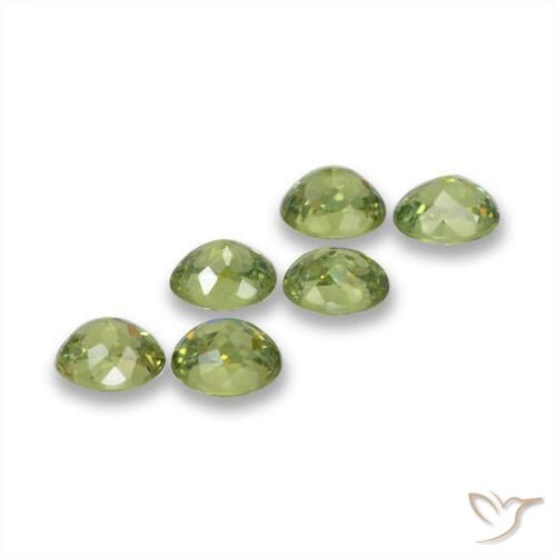 Gemme di Granato demantoide Verde oliva naturale da 2.06 ct, Ovale, VS