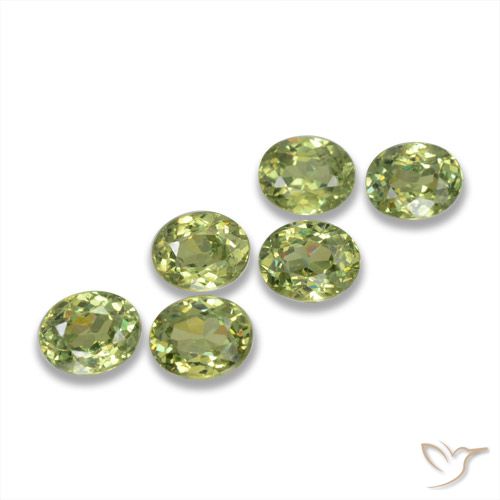 1.98ctw Naturale Verde giallastro Granato demantoide, Ovale, VS