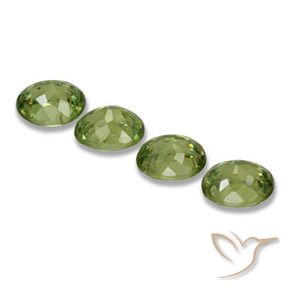 Gemme di Granato demantoide Verde foresta naturale da 1.27 ct, Ovale, VS