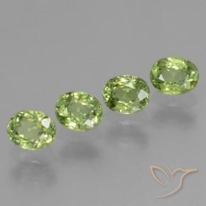 Gemme di Granato demantoide Verde medio naturale da 1.27 ct, Ovale, VS