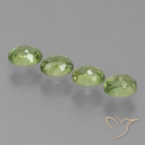 Gemme di Granato demantoide Verde medio naturale da 1.27 ct, Ovale, VS