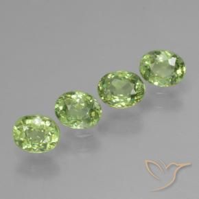 Gemme di Granato demantoide Verde lime naturale da 1.25 ct, Ovale, VVS-VS