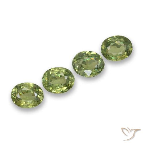 Gemme di Granato demantoide Verde medio naturale da 1.80 ct, Ovale, VS