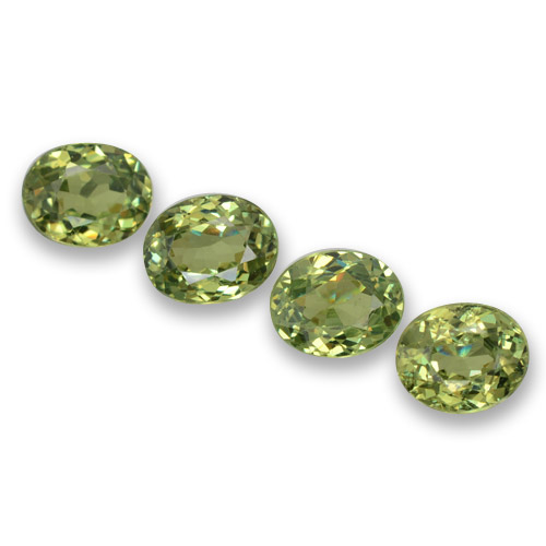Granato demantoide naturale verde da 1,66 ct, taglio ovale, VS