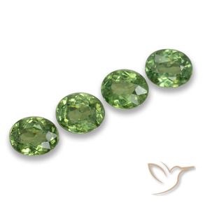 Gemme di Granato demantoide Verde caldo naturale da 1.66 ct, Ovale, VS
