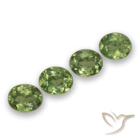 Gemme di Granato demantoide Verde caldo naturale da 1.65 ct, Ovale, VS