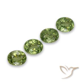 Gemme di Granato demantoide Verde caldo naturale da 1.48 ct, Ovale, VS