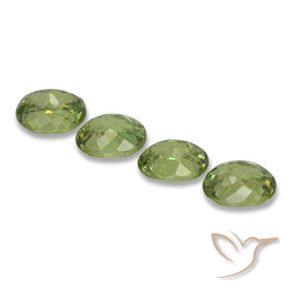 Gemme di Granato demantoide Verde caldo naturale da 1.88 ct, Ovale, VS