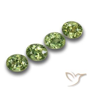 Gemme di Granato demantoide Verde foresta naturale da 1.46 ct, Ovale, VS