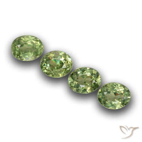 1.21ctw Naturale Verde medio Granato demantoide, Ovale, VS