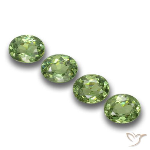 1.24ctw Naturale Verde medio Granato demantoide, Ovale, VVS-VS