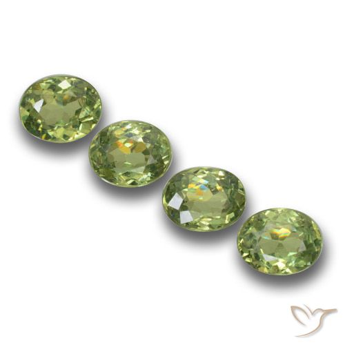 1.27ctw Naturale Verde chiaro Granato demantoide, Ovale, VS