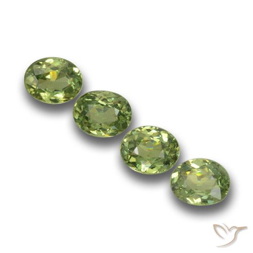 1.12ctw Naturale Verde caldo Granato demantoide, Ovale, VS