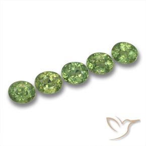 Gemme di Granato demantoide Verde medio naturale da 1.85 ct, Ovale, VS