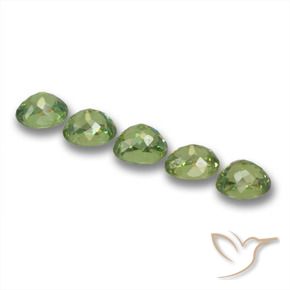 Gemme di Granato demantoide Verde caldo naturale da 1.82 ct, Ovale, VS