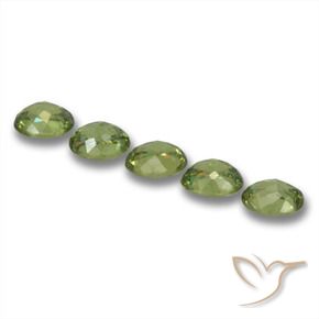 Gemme di Granato demantoide Verde caldo naturale da 1.96 ct, Ovale, VS