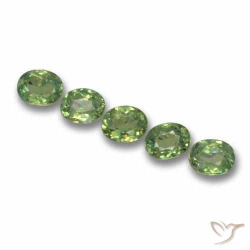 1.57ctw Naturale Verde medio Granato demantoide, Ovale, VS