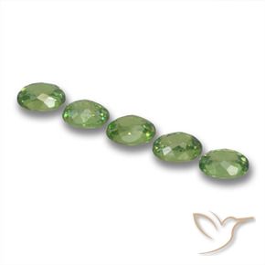 Gemme di Granato demantoide Verde medio naturale da 1.57 ct, Ovale, VS