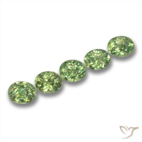 Gemme di Granato demantoide Verde caldo naturale da 1.84 ct, Ovale, VS