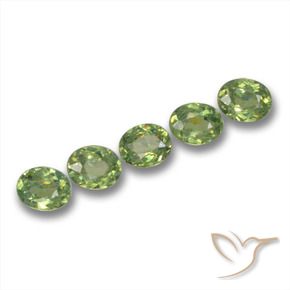 Gemme di Granato demantoide Verde foresta naturale da 1.35 ct, Ovale, VS