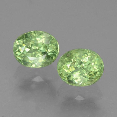 Gemme di Granato demantoide Verde medio naturale da 0.83 ct, Taglio ovale, VS-SI