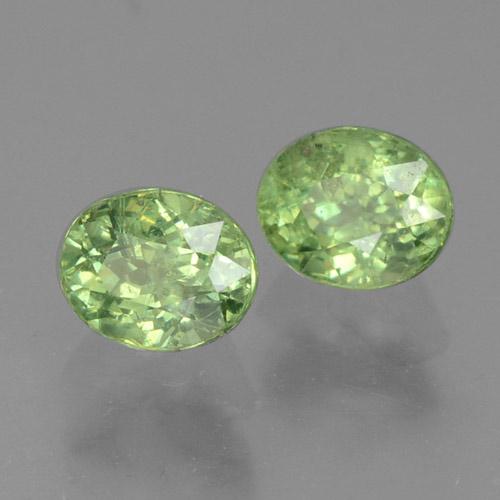 Gemme di Granato demantoide Verde medio naturale da 0.83 ct, Taglio ovale, VS-SI