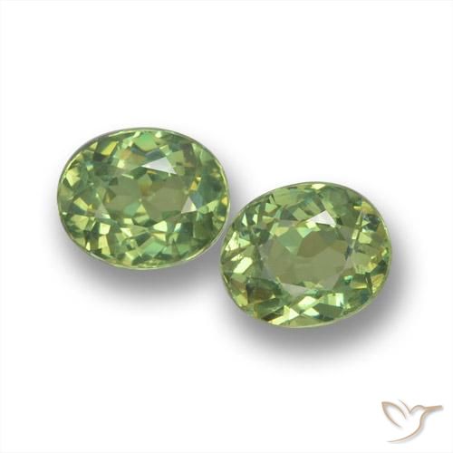 0.96ctw Naturale Verde medio Granato demantoide, Ovale, VS