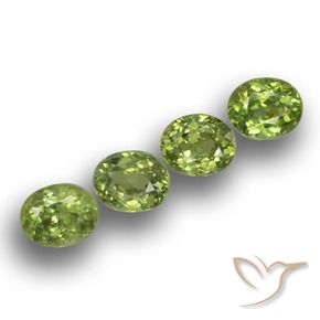 Gemme di Granato demantoide Verde foresta naturale da 1.53 ct, Ovale, VS