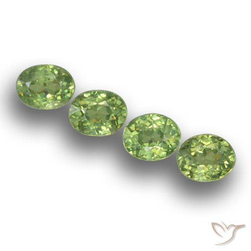 1.40ctw Naturale Verde medio Granato demantoide, Ovale, VS