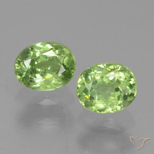 0.81ctw Naturale Verde caldo Granato demantoide, Ovale, VS-SI