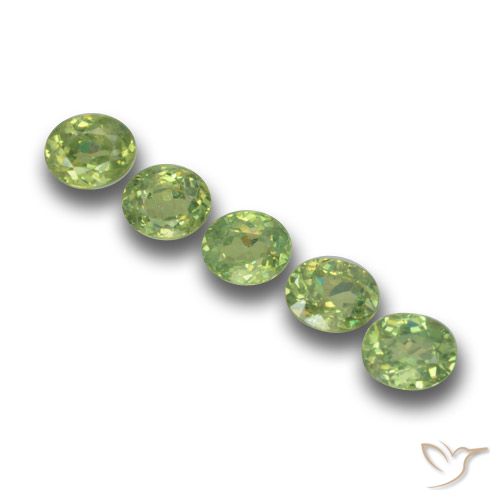 1.61ctw Naturale Giallo verde Granato demantoide, Ovale, VS
