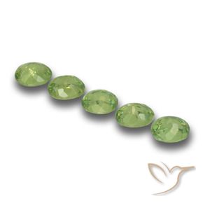 Gemme di Granato demantoide Giallo verde naturale da 1.61 ct, Ovale, VS