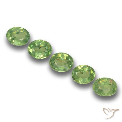 1.43ctw Naturale Verde medio Granato demantoide, Ovale, VS
