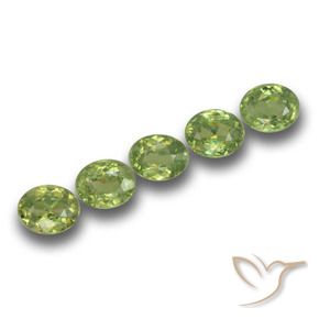 Gemme di Granato demantoide Verde medio naturale da 1.76 ct, Ovale, VS