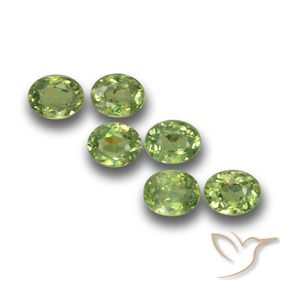 Gemme di Granato demantoide Verde caldo naturale da 1.79 ct, Ovale, VS