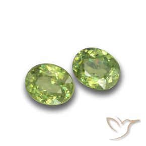 Gemme di Granato demantoide Verde medio naturale da 0.90 ct, Ovale, VS