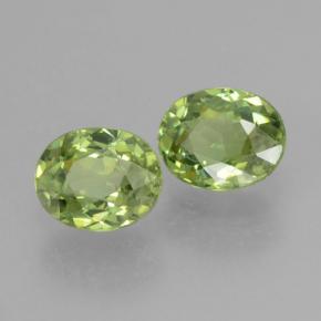 Granato demantoide naturale verde caldo da 0,86 ct, taglio ovale, VS