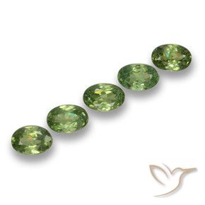 Gemme di Granato demantoide Verde caldo naturale da 1.53 ct, Ovale, VS