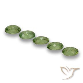 Gemme di Granato demantoide Verde caldo naturale da 1.53 ct, Ovale, VS