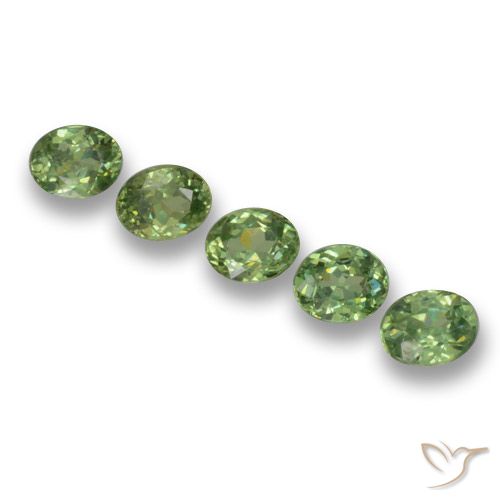 1.27ctw Naturale Verde medio Granato demantoide, Ovale, VS