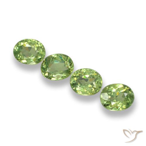 1.34ctw Naturale Verde medio Granato demantoide, Ovale, VS