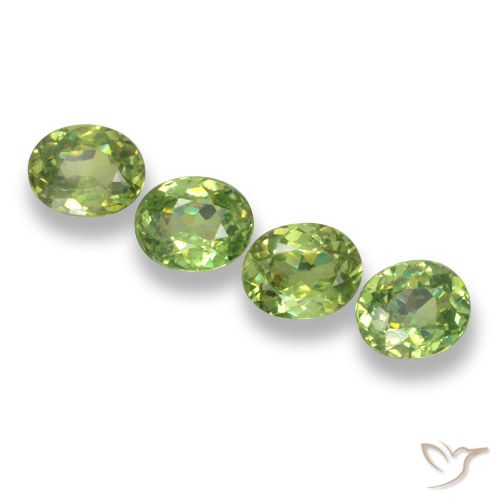 1.51ctw Naturale Giallo verde Granato demantoide, Ovale, VS