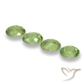 Gemme di Granato demantoide Giallo verde naturale da 1.51 ct, Ovale, VS