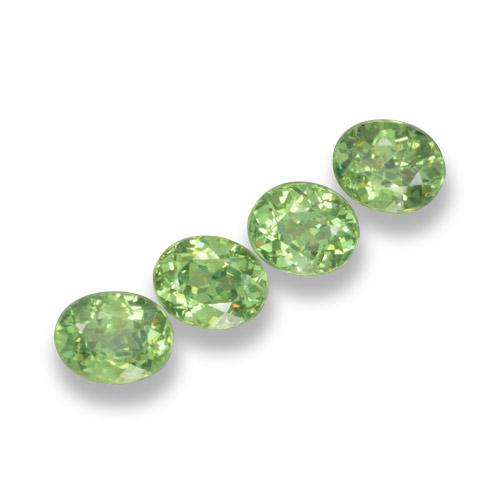 Granato demantoide naturale verde da 1,57 ct, taglio ovale, VS