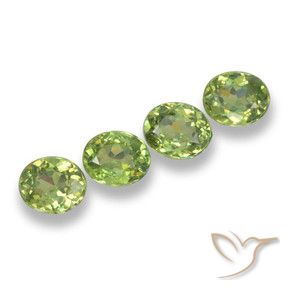 Gemme di Granato demantoide Verde caldo naturale da 1.90 ct, Ovale, VS