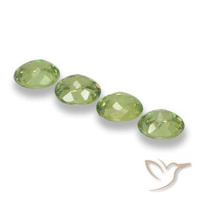 Gemme di Granato demantoide Verde caldo naturale da 1.90 ct, Ovale, VS
