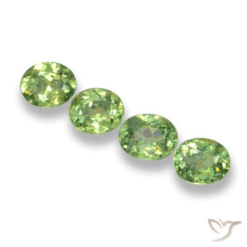 1.49ctw Naturale Pera Verde Granato demantoide, Ovale, VS